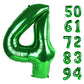 Green 4 Balloon, Number Balloons 40 Inch, 4Th Green Party Decorations, Four Large Numbers For Party Decor, Number 4 Balloon, St.
