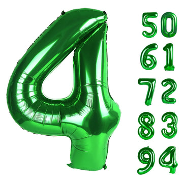 Green 4 Balloon, Number Balloons 40 Inch, 4Th Green Party Decorations, Four Large Numbers For Party Decor, Number 4 Balloon, St.