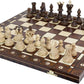Handmade European Wooden Chess Set with 21 Inch Board and Hand Carved Chess Pieces