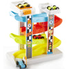 Toddler Toy For Babies Age 18M+, 4-Layer Car Ramp Race Track With 4 Cars, Multiple Parking Spaces And Button Trigger Start, Birt