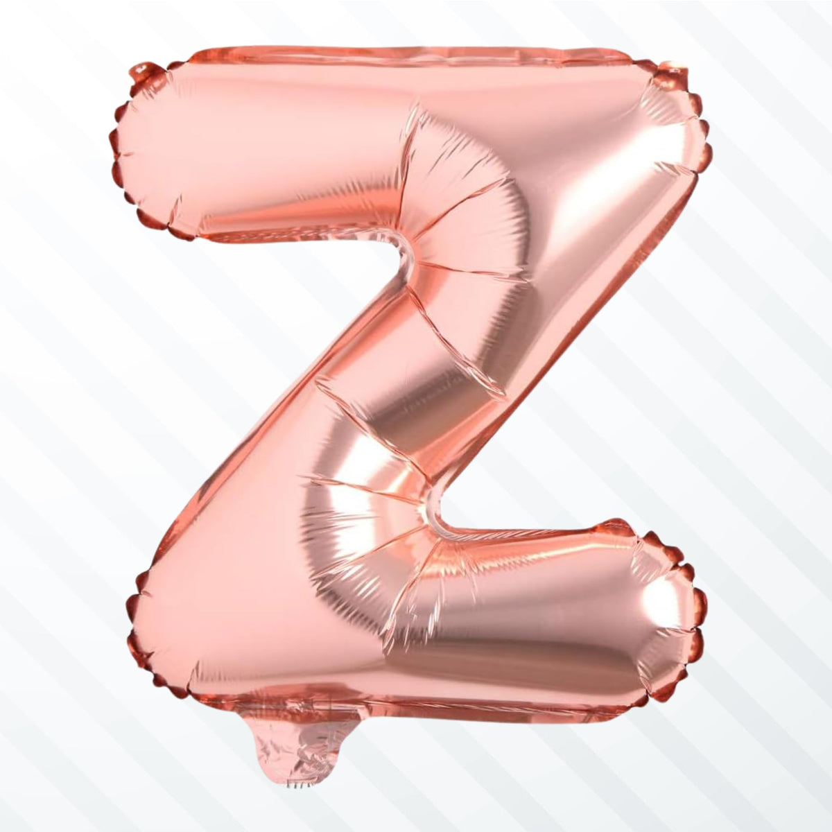 Flyloons Rose Gold Z Alphabets Letter Foil Balloons Perfect for Birthday Decoration Items, Anniversary, Bachelorette, Wedding, F