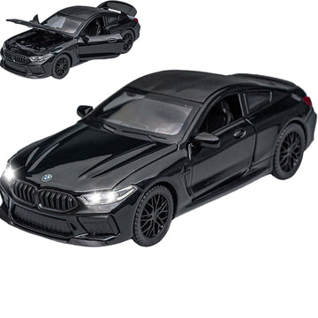 Erbadihago Toy Cars Compatible Bmw M8 Model Car Toys Car 1/32 Metal Collect Car With Light And Sound Pull Back For Boys Children