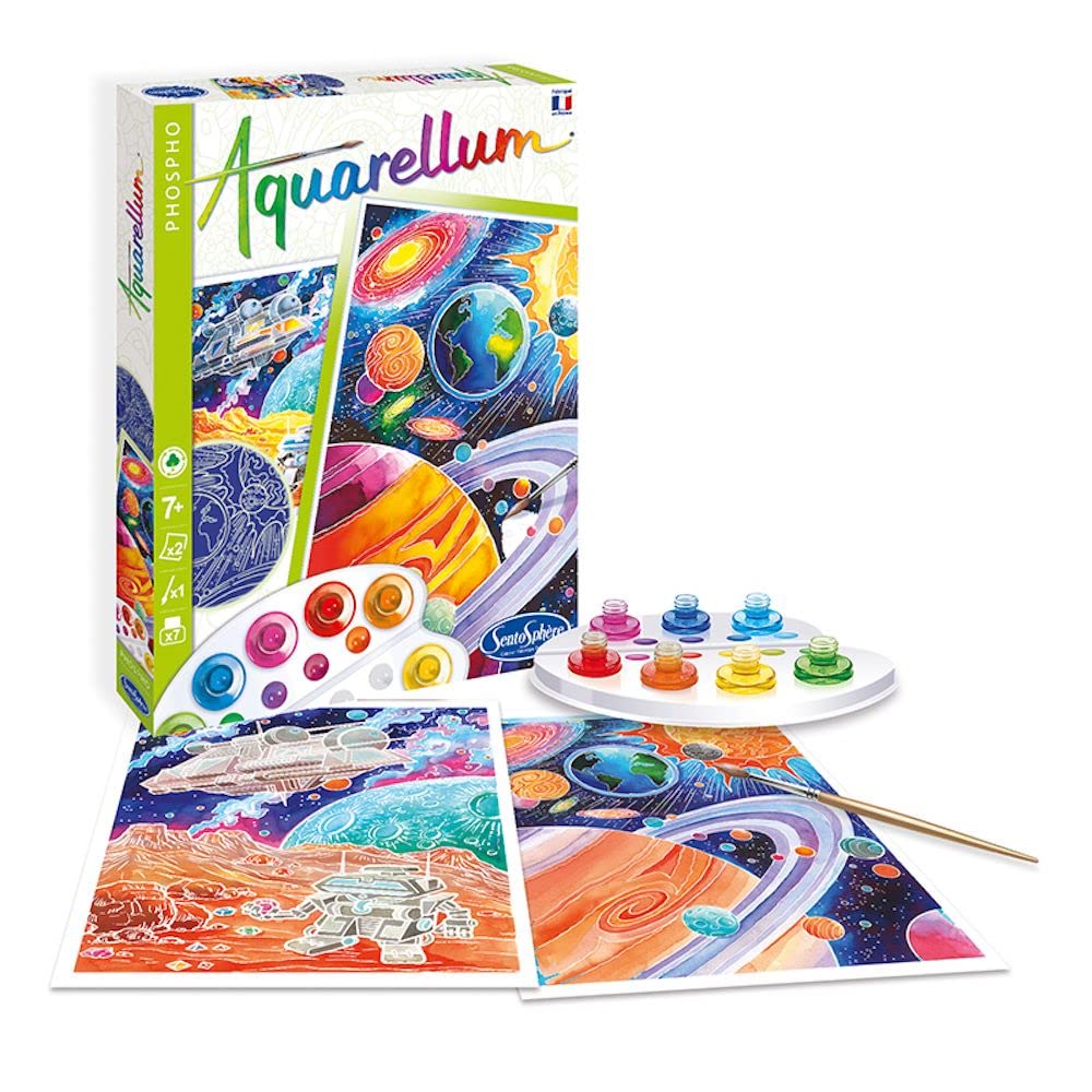 Sentosphère Aquarellum Phospho Cosmos Glow In The Dark Watercolor Painting Kit