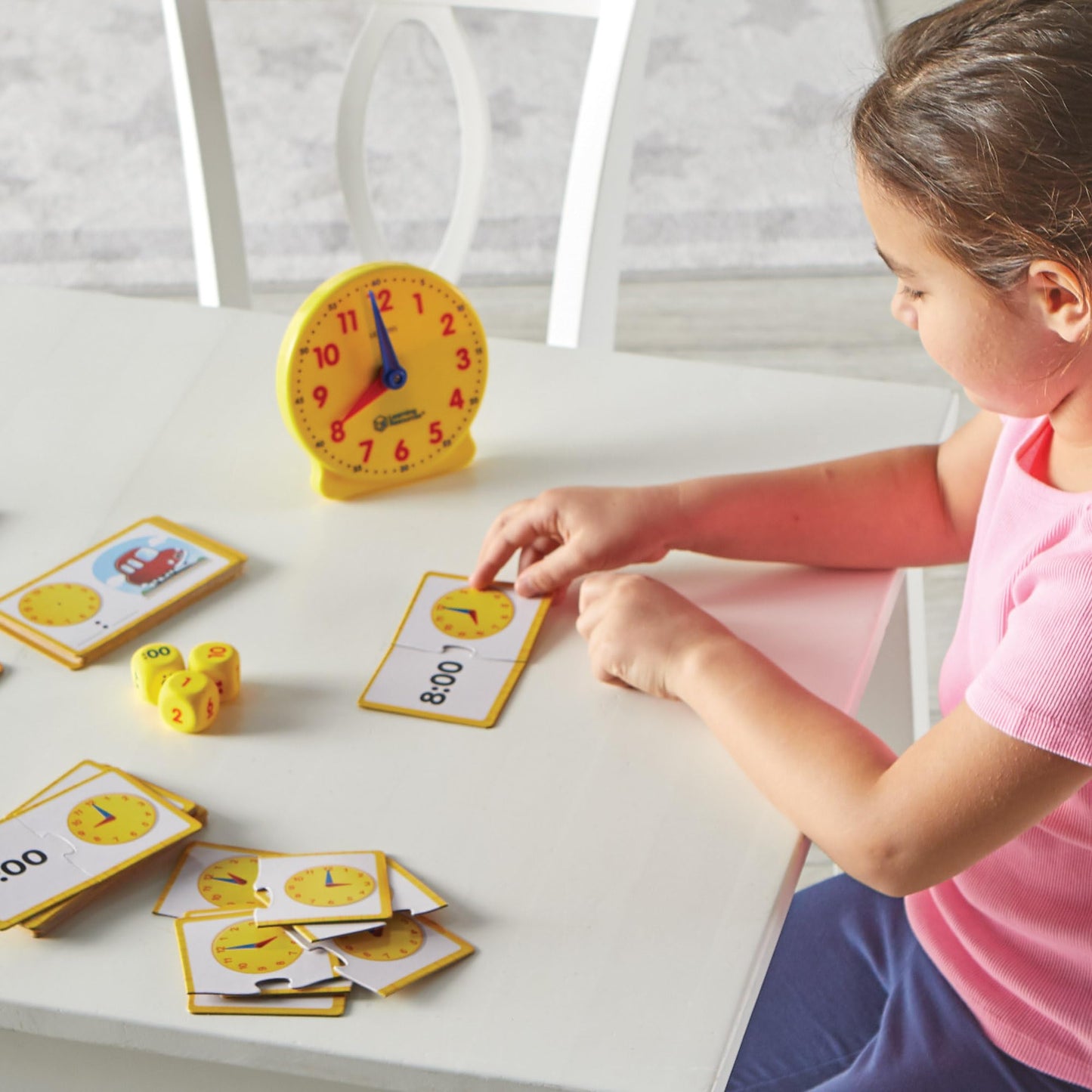 Learning Resources Time Activity Set - 41 Pieces, Montessori Clock, Teaching Time, Ages 5+, Multi Color, Model LER3220