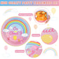 96 Pcs On Cloud 9 Birthday Decorations For Girls On Cloud 9 Party Plates And Napkins Supplies 9Th Birthdaytableware Set Rainbow