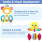 Iplay, Ilearn 10Pcs Baby Rattles Toys Set, Infant Grab Shake Rattle, Sensory Teether, Babies Development Learning Music Toy, New