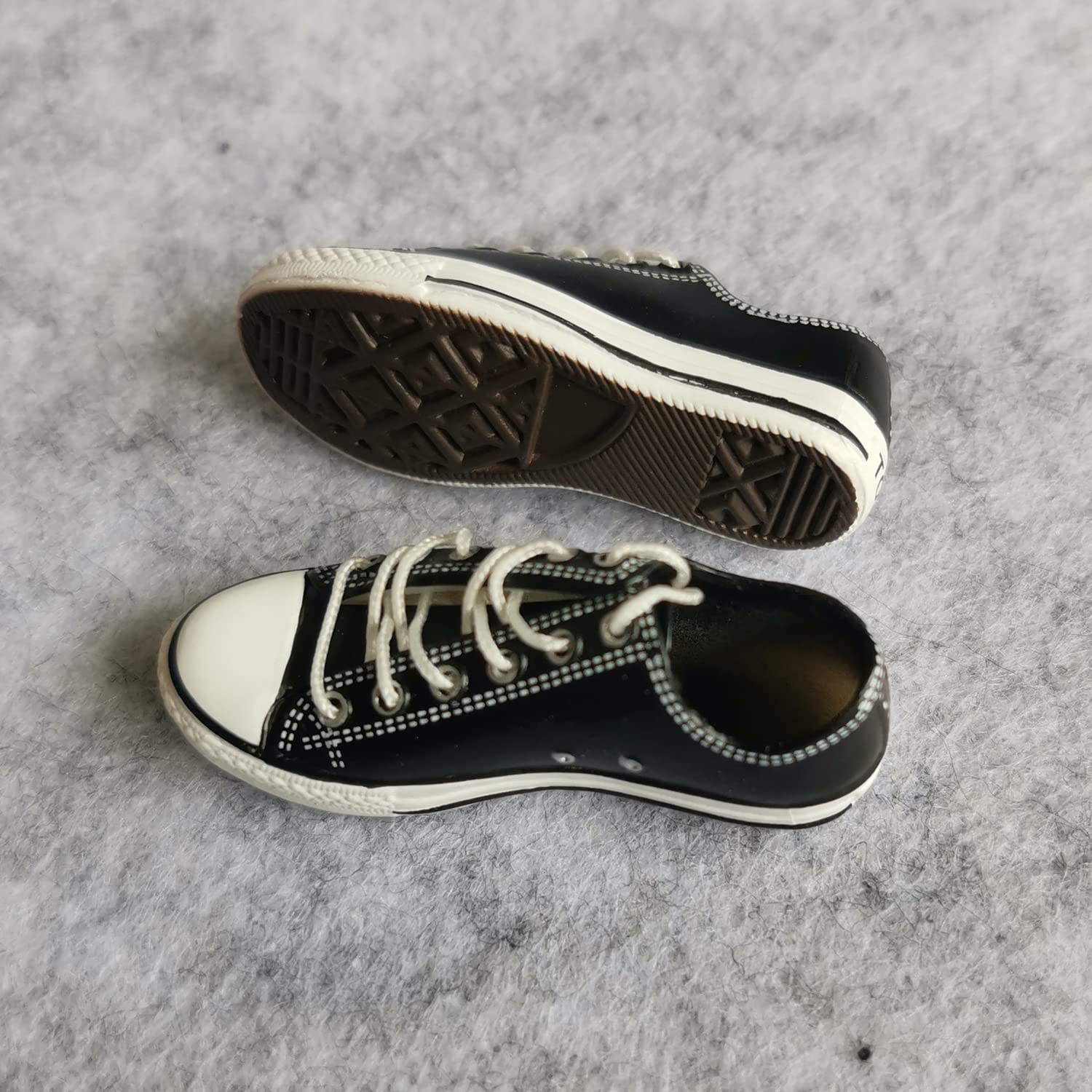 1:6 Scale Figure Shoes Sneakers Shoe For 1/6 12 Inch Male Action Figure Toy (Black)
