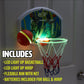 LED Light Up Basketball Toy Set for Boys and Girls, LED Light up Hoop and Basketball - Ages 4 and Up