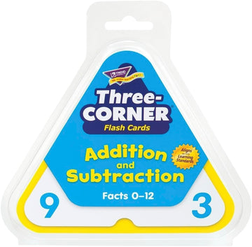 Trend Enterprises: Three-Corner Addition And Subtraction Flash Cards, Interactive Self-Checking Cards, Exciting Way For Everyone To Learn, 48 Two-Sided Cards Included, Ages 6 And Up