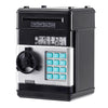 Evthsu Black Electronic Atm Safe Piggy Bank For Kids - Real Money Savings Coin Bank With Code Lock & Password, Gift Money Box Fo