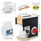 Play Kitchen Accessories Kids Wooden Coffee Maker Toy Espresso Machine Toddler Toy Kitchen Sets for Girls and Boys (Coffee Maker