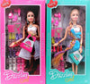EUPHORIA New 2 Pcs Long Hair Trending preety/Cute Doll Set with Moveable Joint & Other Ornaments (Imported Doll) Pack of 2 (Doll