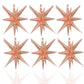 6 Pcs Rose Gold Star Foil Balloons One-Piece 14-Pointed Star Balloons 4D Starburst Cone Mylar Balloons 22Inch Christmas Birthday