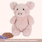 SuzziPals Heatable & Coolable Pig Plush Toy, Lavender Scented, Microwavable, Pink, Model PALS-48 for Stress Relief & Relaxation