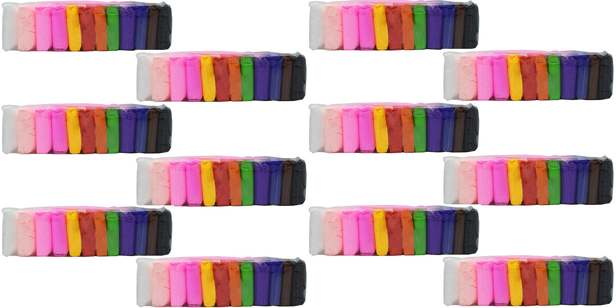 Asera Non Toxic Different Colors Fluffy Bouncing Foam Clay With 3 Tools, Pack Of 144 (12 Pcs Each Colour)
