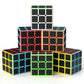 Vdealen 3X3X3 Speed Cube Set, 6 Pack Speed Cube Bulk Magic Cube Set, School Classroom Prize For Students Birthday Party Favors Stocking Stuffers Gifts For Kids Teens Adults(Carbon Fiber Sticker)