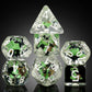 Snail Dice Set DND, DNDND Resin 7 D&D Die with Velvet Bag for Dungeons and Dragons D&D Rolling Games and Tabletop Games(Green Sn