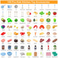 JokerKing 150Pcs Kitchen Playset, Toddlers Pretend Cooking Cookware Accessories, Food, Picnic Blanket, Fruits, Veges, 2Pack Shop