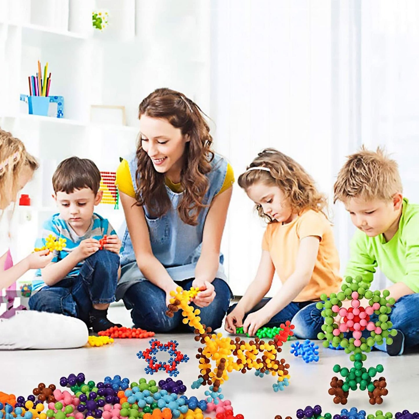 Kashiaote 250 Pieces Building Blocks Kids Stem Toys Educational Building Toys Interlocking Solid Plastic Discs Sets For Preschool Kids Boys And Girls Aged 3+, Safe Material Creativity Kids Toys