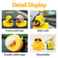 Wonuu Rubber Duck Car Ornaments Yellow Duck Car Dashboard Decorations Cool Glasses Duck With Propeller Helmet (Pineapple-Yellow)