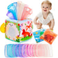 Yeeeasy Baby Tissue Box Toy Montessori Toys For Infant 6,9,12,18 Months Sensory Tissue Box Toy With Mirror,Textured Tails,Squeak