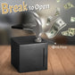 Piggy Bank For Adults Must Break To Open, Unbreakable Adults Piggy Bank Made Of Stainless Steel, Metal Saving Bank (Black, 4.72-