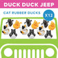 Fun Express 12 Pieces Vinyl Cat Rubber Duckies