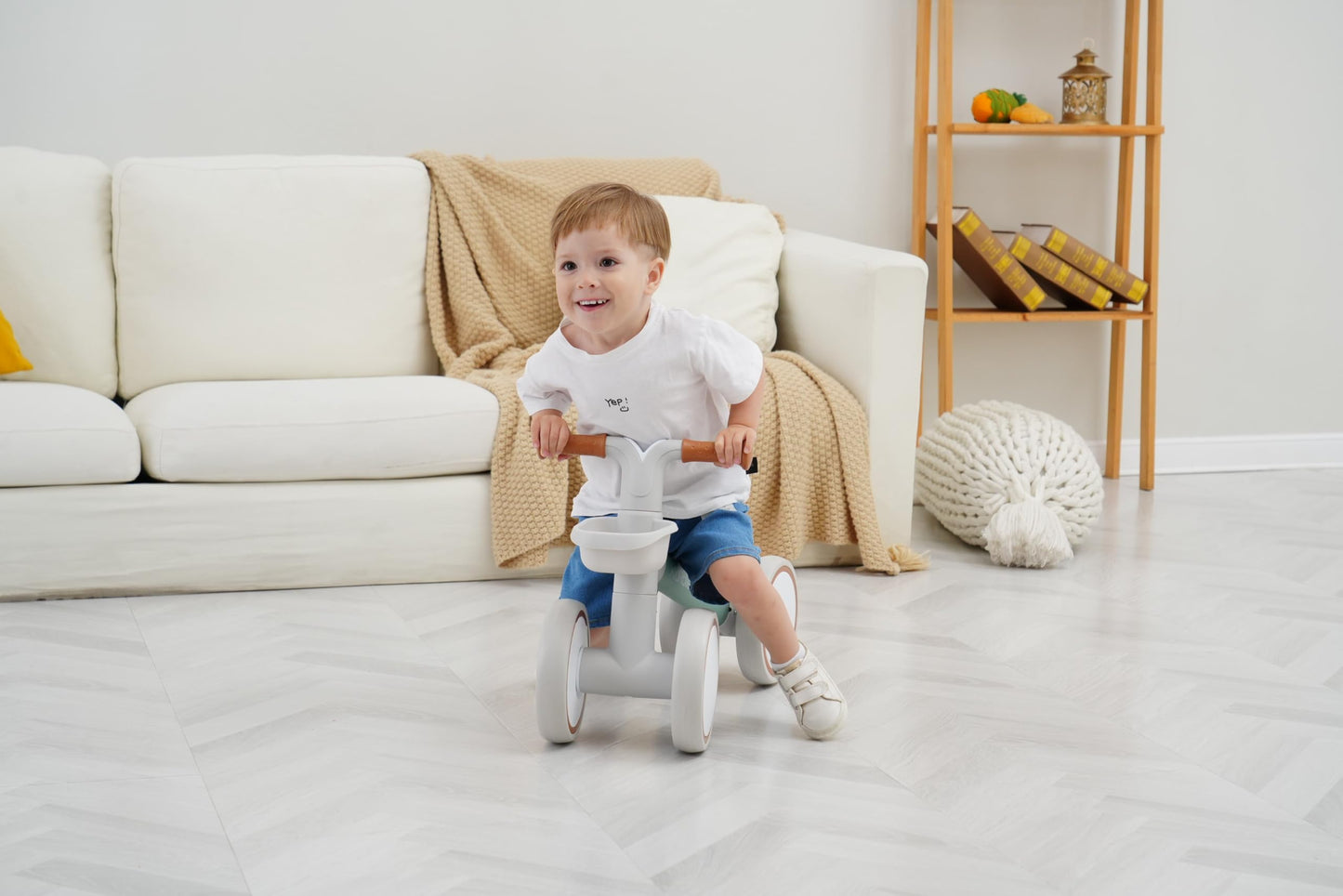 KidRoller Kids Balance Bikes for 1 Year Old Boys and Girls, 12-36 Months Toddler Ride-on with Adjustable Seat and a Front Baske