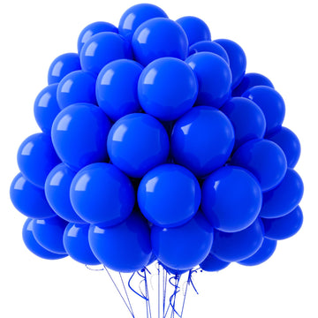 Garma Blue Balloons 12 Inch, 100Pcs Blue Latex Party Balloons For Balloons Arch As Christmas, Birthday, Graduation, Wedding, Bab