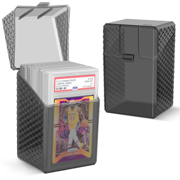 Rhcom Graded Card Case - Eva Hard Case With 2 Clear Storage Boxes 24 Card Board Compatible Graded Card Storage Case For Psa, Csg