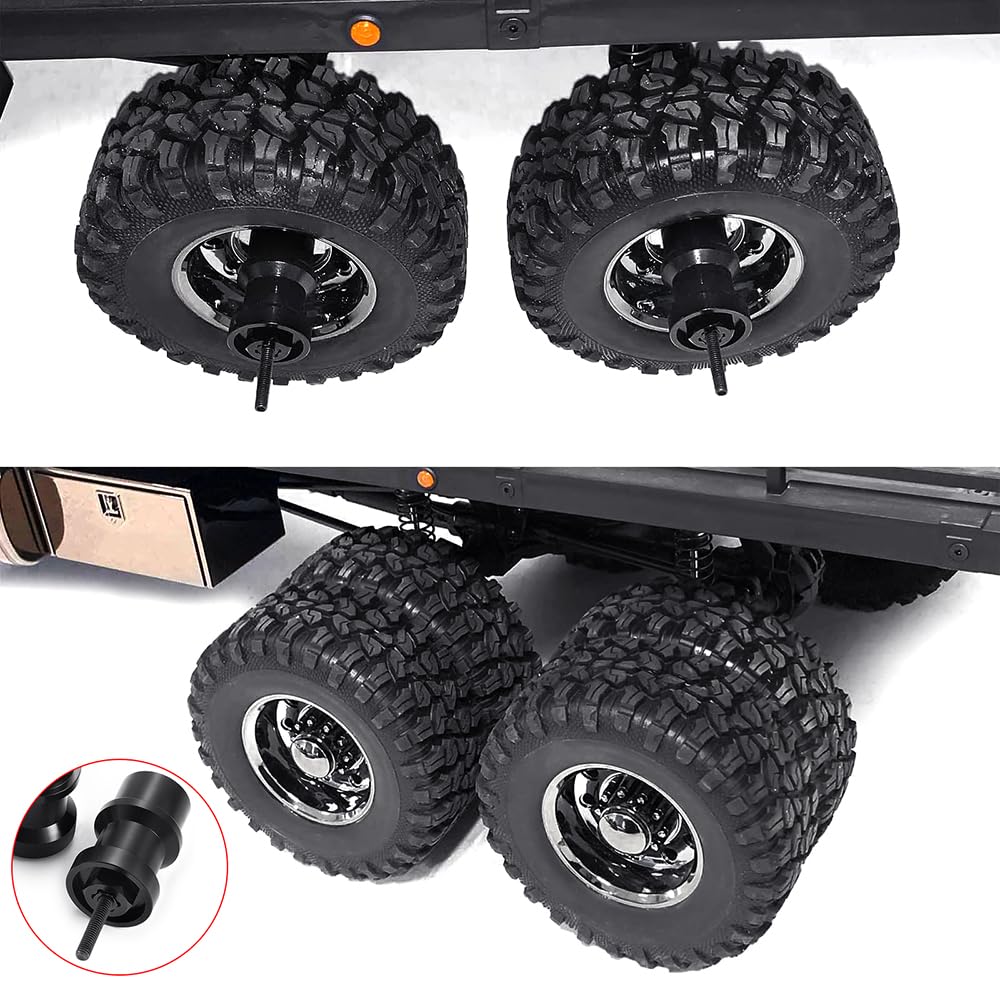 MORLORDY RC Dually Conversion Kit - Single Wheel to Two Wheel Conversion Kit for Flatbed Hauler T6 G63 TRX6 1/10 Scale RC Model