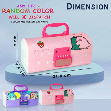 Funblast Dinosaur Pencil Box Suitcase Style Password Lock Pencil Case, Multi-Layer Pencil Box Kids, Boys, Girls, Stationary Orga