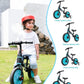 Ubravoo Trike To Bike Riding Tricycles For Boys Girls 2-5, Fit 'N Joy Kids Balance Bike With Pedals & Training Wheels Options, 4-In-1 Starter Toddler Training Bicycle (Blue-Black)