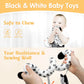 Xixiland Car Seat Toys For Babies 0-6 Months Boys Girls, Black And White High Contrast Baby Toys 0-3 Months Carseat Toys For Infants 0-6 Months, Stroller Toys Newborn Infant Toys For 0-18 Months