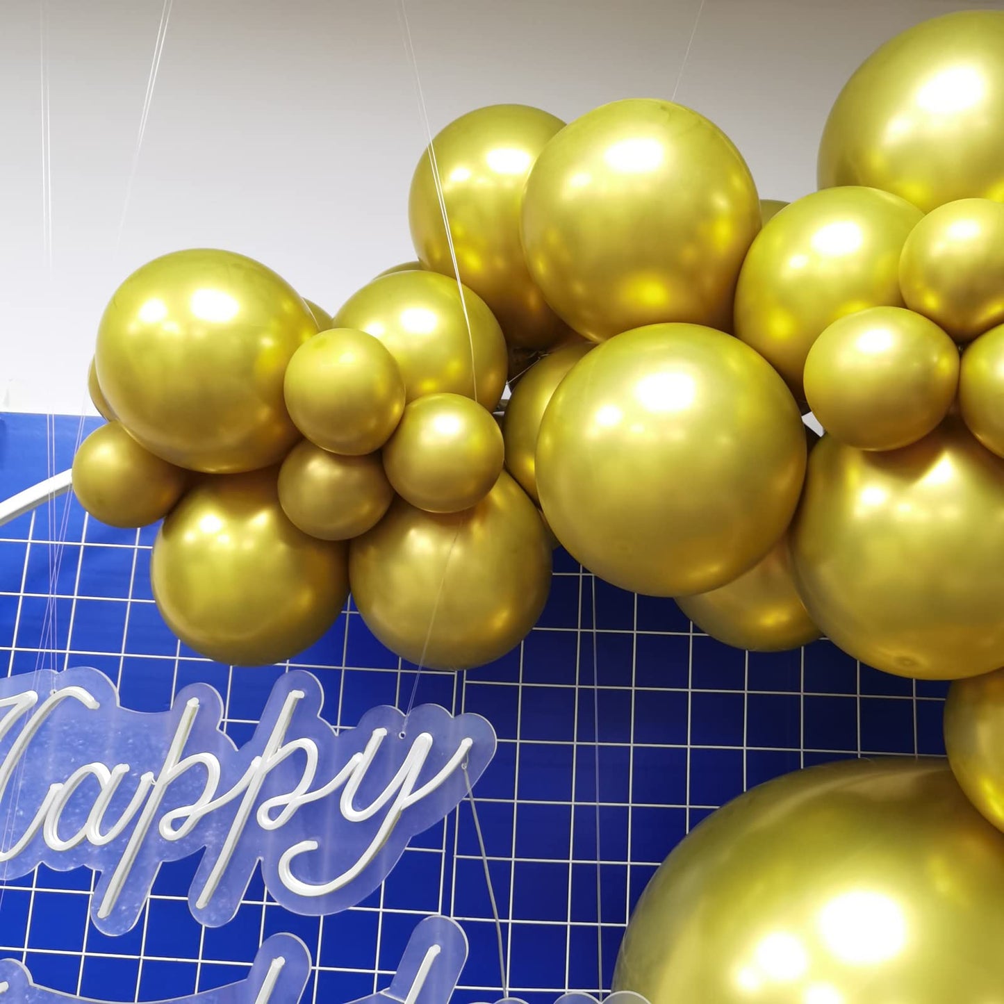 Moxmay 102 Pieces Chrome Gold Balloons 18In 12In 10In 5In Different Sizes Metallic Party Balloon Kit For Birthday Halloween Chri