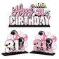 Lingteer Happy 31St Birthday Pink Acrylic Table Topper Centerpieces Set - Cheers To 31 Years Old Birthday 31St Bday Party Gift Decorations.
