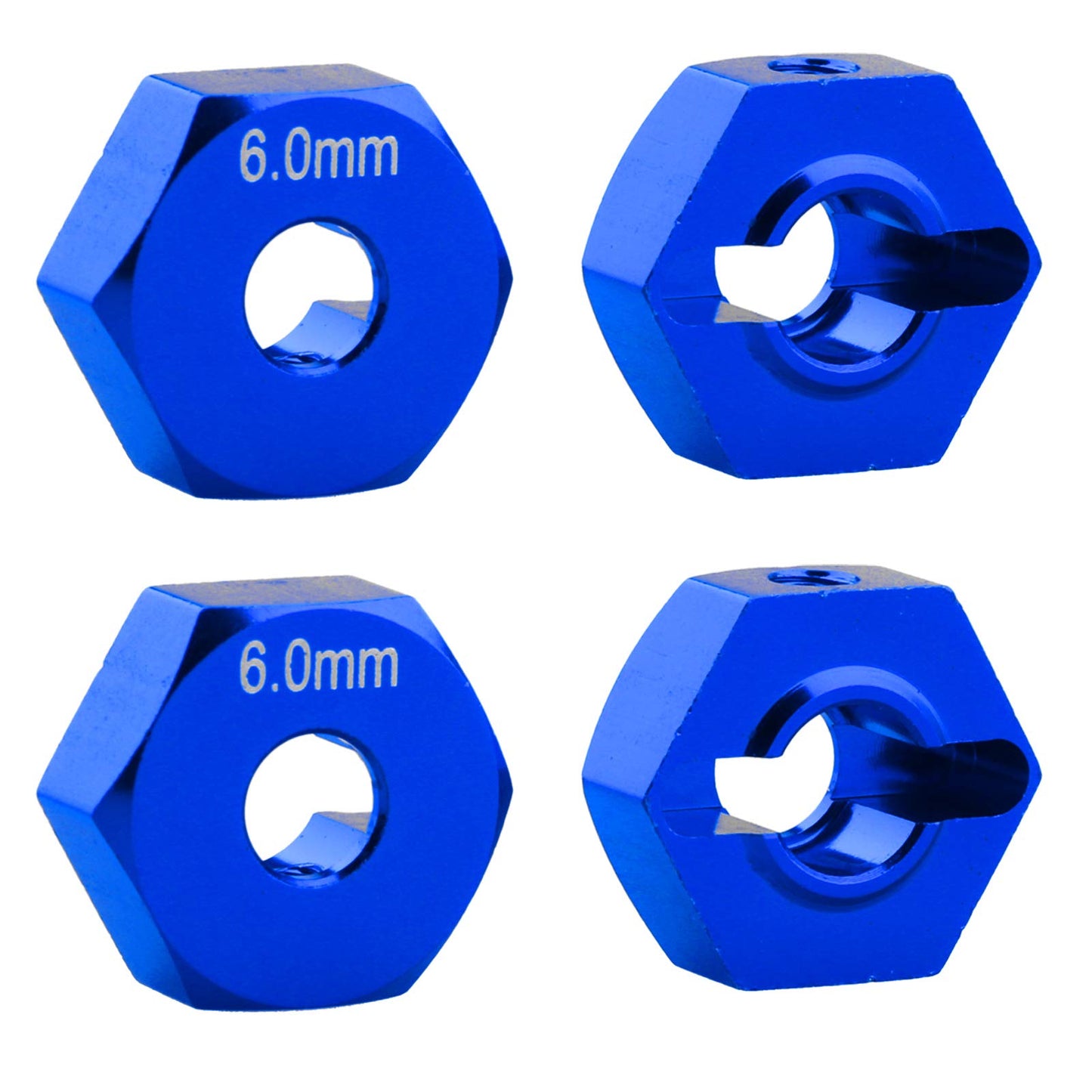 HobbyPark 14mm Aluminum Wheel Hex Parts for Arrma 1/10 Granite 4X4, Big Rock, Senton, Replacement of AR310871 (Navy Blue)