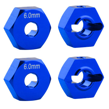 HobbyPark 14mm Aluminum Wheel Hex Parts for Arrma 1/10 Granite 4X4, Big Rock, Senton, Replacement of AR310871 (Navy Blue)