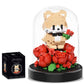 RIESEK Artificial Flower Animal Toy Building Set for mature-themed Mini Bear Plant Bonsai Tree Friend Set for Girl Botanical Collection Gift for Kids Office Home Decor Building Block Birthday Gift for Women