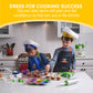 Curious Chef 11-Piece Denim Chef'S Kit For Kids, Includes Real Cooking And Baking Tools - Cotton Apron, Whisk, Spatula, Mixing S