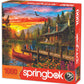 Springbok 1000 Piece Jigsaw Puzzle - Cabin Evening Sunset, Engineered Wood, Multi, Model 33-10892, Made in USA