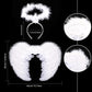 3 Pcs Angel Costumes for Kids Girls Set Fairy Dress Angel Feather Wings and Headband for Halloween Dress up Cosplay (4-6 Years)