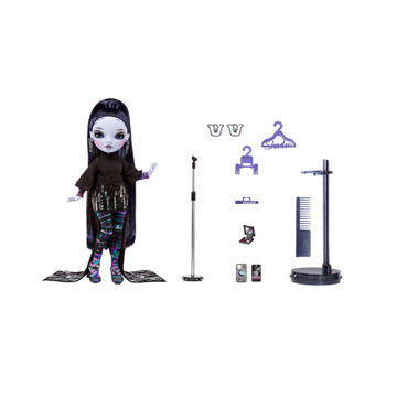 Rainbow High Shadow High Reina Glitch Crowne- Purple Fashion Doll. Fashionable Outfit & 10+ Colorful Play Accessories. Great Gif