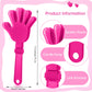Zcysrlqin 12 Pcs Hot Pink Hand Clappers 7.5 Inch Clappers Noisemakers Noise Makers Party Favors Plastic Party Clapper For Sporti