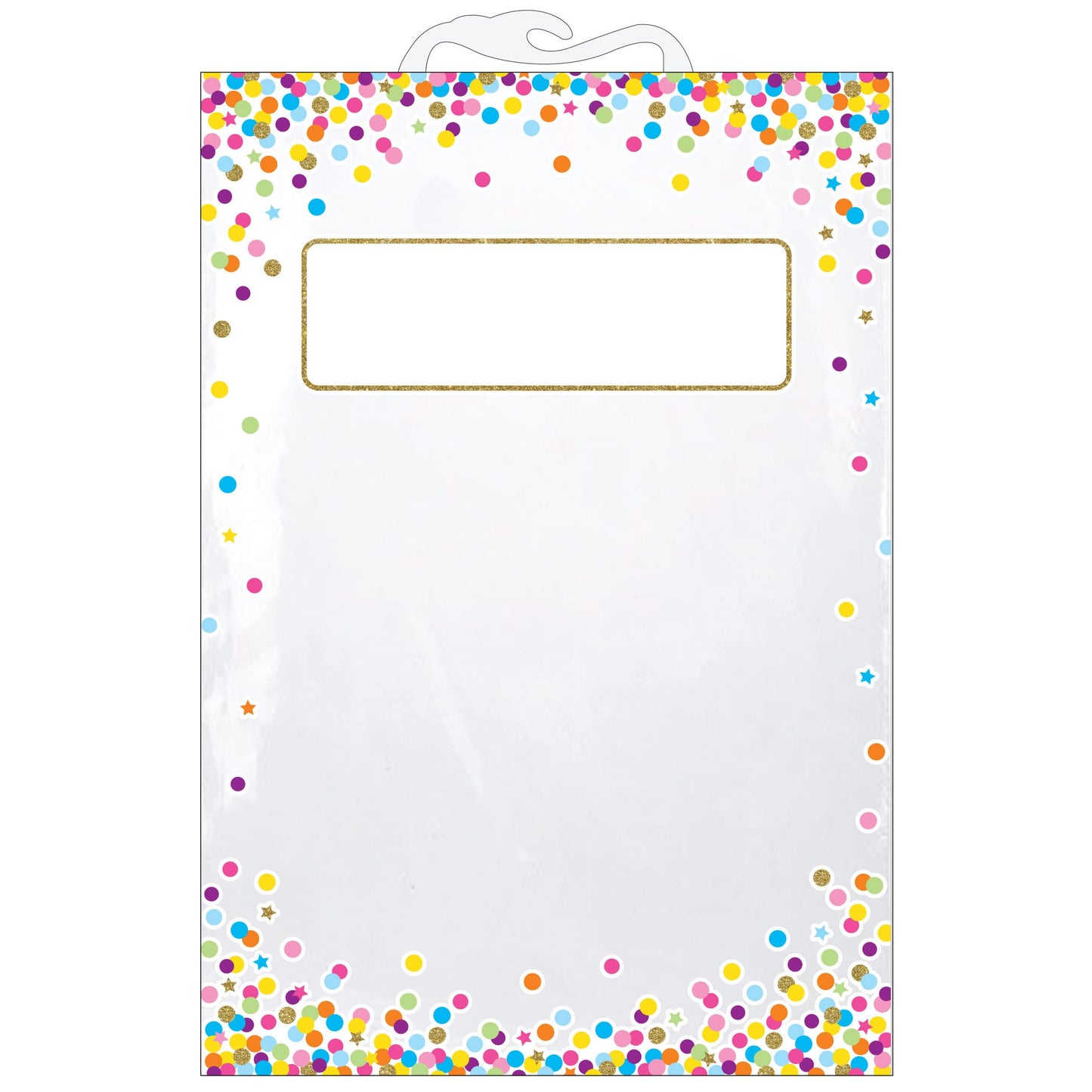 Ashley Productions Hanging Confetti Pattern Storage/Book Bag, 11 x 16, 5 Per Pack, 2 Packs