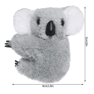Haakong 24pcs Koala Clip Pencil Buddy Set - Grey and Khaki Fur Pencil Toppers, Model 1