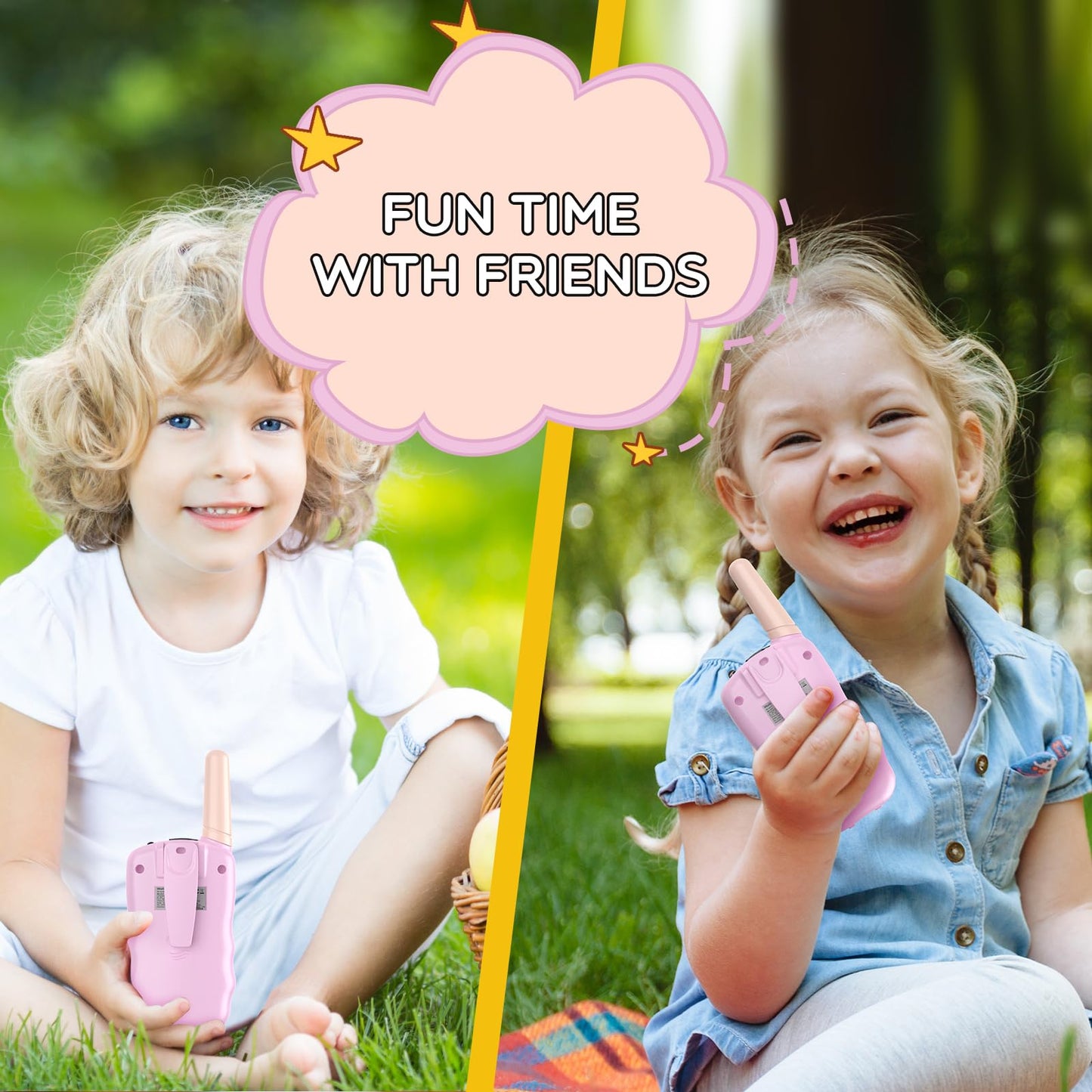 Toys For 3-12 Year Old Girls, Selieve 2 Pack Kids Walkie Talkies Rechargeable With 22 Channels, Led Flashlight And Vox Function,