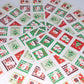 Merry Christmas Holiday Stamps Creative Sticker Assortment, 100 Stickers - Best Gift for Kids! Santa, Christmas Tree, Snowman an