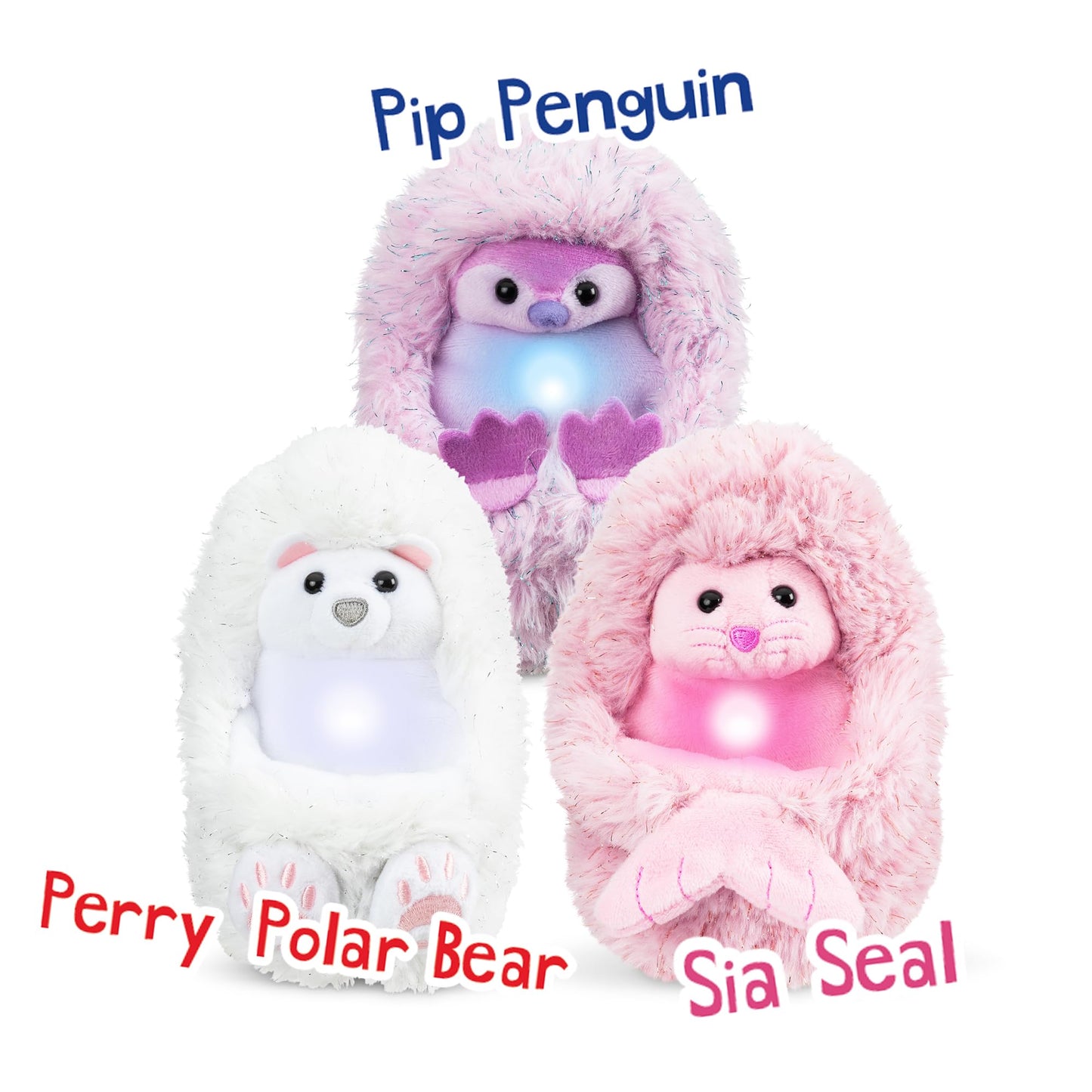 Curlimals Arctic Glow - Perry Polar Bear - Interactive Plush