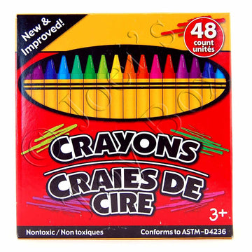 Jot Crayons With Built-In Sharpener Non-Toxic, 48 Count